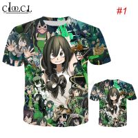 HX My Hero Academia Asui Tsuyu Todoroki Shouto อนิเมะ3D พิมพ์ลายเสื้อยืดสตรีทแวร์เสื้อกราฟิก