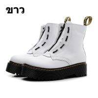 Dr.Martens รองเท้าบูทกันน้ำสำหรับผู้หญิง Martin High-Top แพลตฟอร์ม