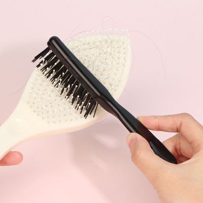 ✹ 1Pcs Plastic Comb Cleaner Delicate Cleaning Removable Hair Brush Comb Cleaner Tool Handle Embeded Tool