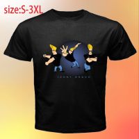 Cartoon network Johnny Bravo mens 100 % cotton round neck short -sleeved T-shirt