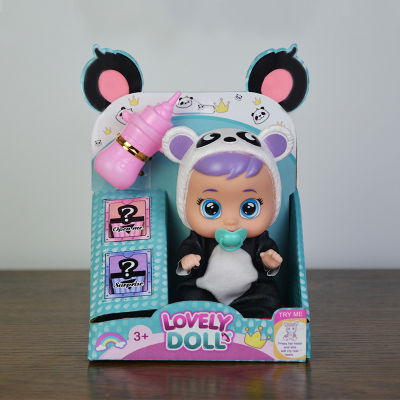 6-Inch Toy Doll with Oil Injection Head, Which Can Make Sound and Cry and Tears, Boxed Reborn Babies Reborn Painted Reborn Kit