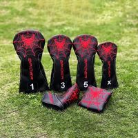 ☄♙ Spider Golf Club Head Covers for Driver Fairway Hybrid Putter Magnetic Covers Number 1 3 5 X หนัง PU Headcover