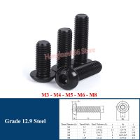 【cw】 M4 M5 Hexagon Socket Screws ISO7380 Round Screw Bolts Grade 12.9 Alloy