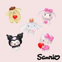 10Pcs New Kawaii Sanrio Anime Hellokitty DIY Resin Glitter Accessories Kuromi My Melody Phone Cases Bracelet Handmade Materials