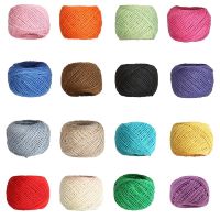 50/100 Meters Natural Jute DIY Twine Cord Colourful Hemp Rope 3mm Craft Making Twine Ball Packing Strings for Wedding Decoration General Craft