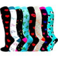 Compression Socks Cycling Knee High Running Sports Socks 8 PAIRS Nurse Sport Socks Cycling Running Thigh High Compression Sock