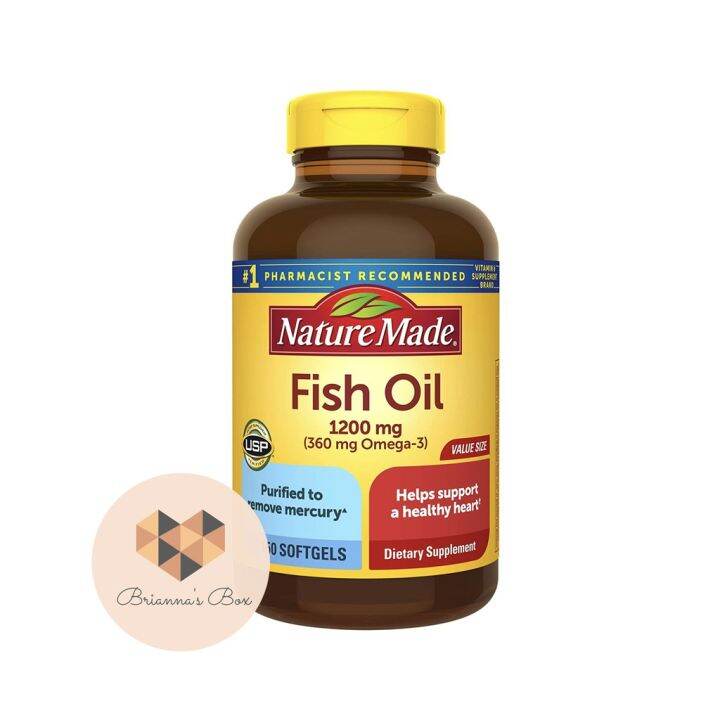 ☞Nature Made Fish Oil Omega 3 Supplement 200 300 Softgels | Lazada PH