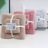 [Hot K] Toalla De Baño De Fibra De Terciopelo De Coral De Carbón De Bambú Para Adultos,Secado Rápido,Suave Y Absorbente,Color Sólido,Para El Hogar,Novedad