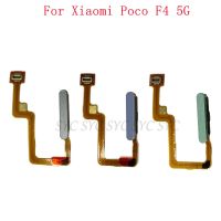 Kabel Flex Tombol Sensor Sidik Jari Asli untuk Xiaomi Poco F4 5G Komponen Perbaikan Pemindai Sensor Sentuh