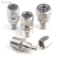 304 Stainless Steel Pneumatic Hose Fitting Air Tube Connector 1/8 1/4 3/8 1/2 BSP Thread Quick Release Pipe Fittings