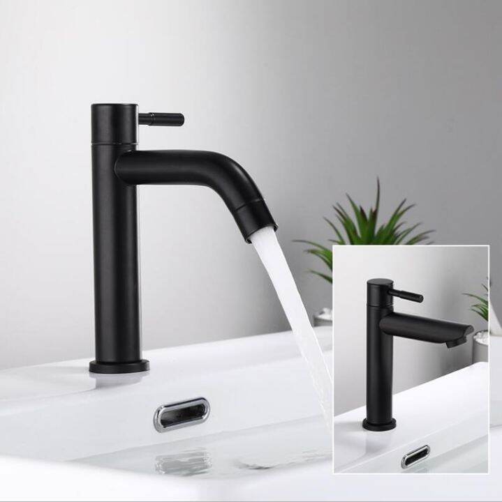 g1-2-matte-black-basin-faucet-304-stainless-steel-bathroom-sink-washing-tap-fashion-single-cold-single-handle-water-tap