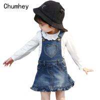 Chumhey Sundress Baby Girls Suspender Skirts Summer Overalls Kids Straps Denim Bib Dress Toddler Shorts Clothing Bebe Clothes