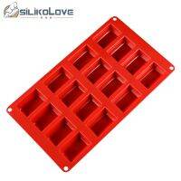 Hot Selling SILIKOLOVE 16 Cavities Financier Cookie Mold Mini Size Silicone Baking Mold Rectangular Brick Pastry Mold Home Bakeware Tools