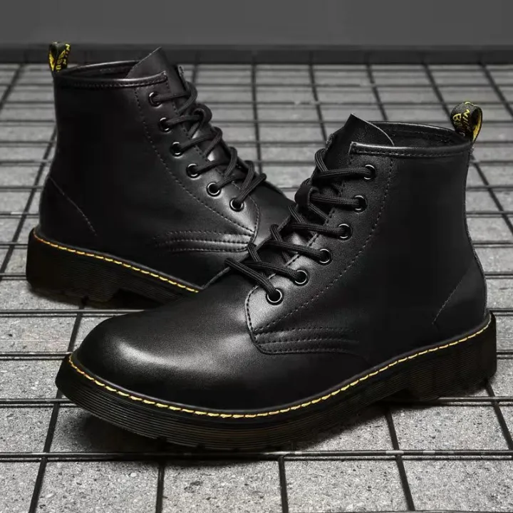 high cut leather boots