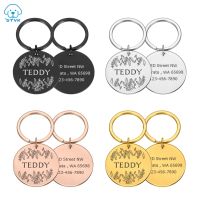 ❦⊙ Personalized Name Pet Cat Dog ID Tags Tel Adress High Quality Pet ID Tags Stainless Steel Nameplate Anti-lost Pendant Collar