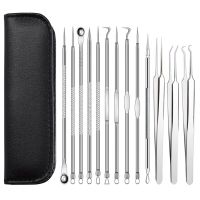 3/5/8/11PcsAcne Blackhead Remover Needle Portable Tools Set Blackhead Tweezer Pimple Extractor Stainless Steel