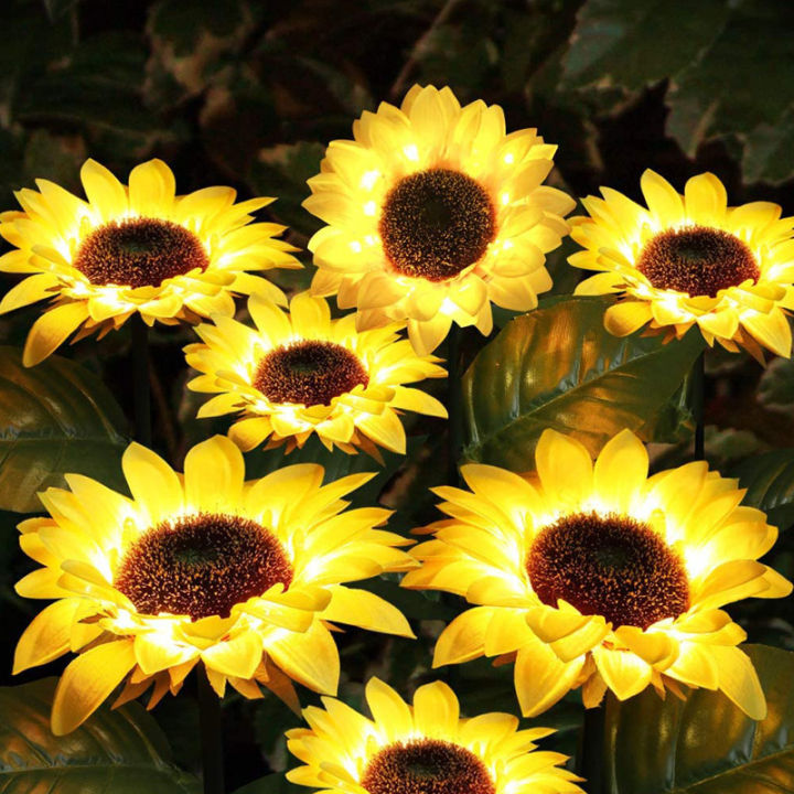 waterproof-flowers-led-lighting-pathway-backyard-sunflowers-outdoor-solar-lights