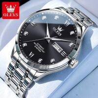 OLEVS Jam Tangan Lelaki Waterproof Genuine Original Mens Automatic Mechanical Watch Stainless Steel Luxury Luminous Calendar Watches 【BYUE】