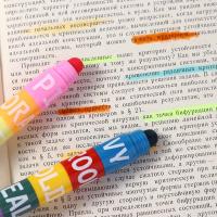New Product 6 In1 Colorful Stackable Highlighter Multiftional Graffiti Stitching Painting Pens Jelly Color Solid Fluorescent Pen