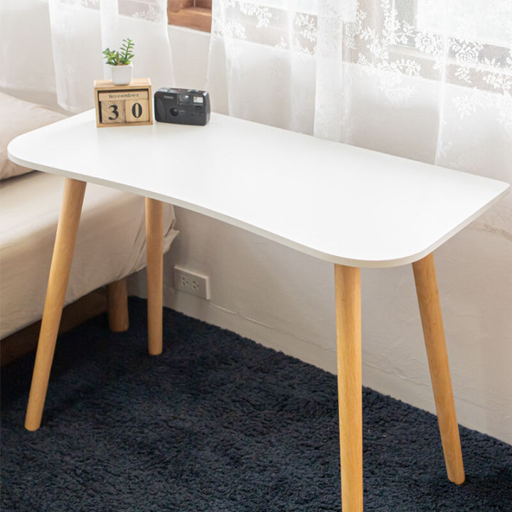 โต๊ะทำงาน โต๊ะเขียนหนังสือ โต๊ะทำงานไม้ โต๊ะมินิมอล โต๊ะไม้ โต๊ะคอม ขาไม้ ขอบมน แข็งแรง ทนทาน ดีไซน์สวยงาม Kujiru