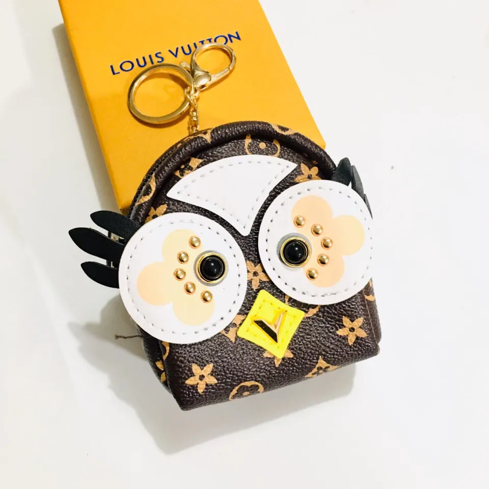 Ready Stock」Presbyopic Owl Coin Purse Creative Cartoon Mini Lovely Bag  Keychain Cars and Bags Pendantqa