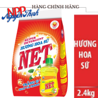 [Tặng KM ] Bột giặt NET 2,4kg Hương Hoa Sứ + NRC NET Chanh 250gr Đậm đặc thumbnail