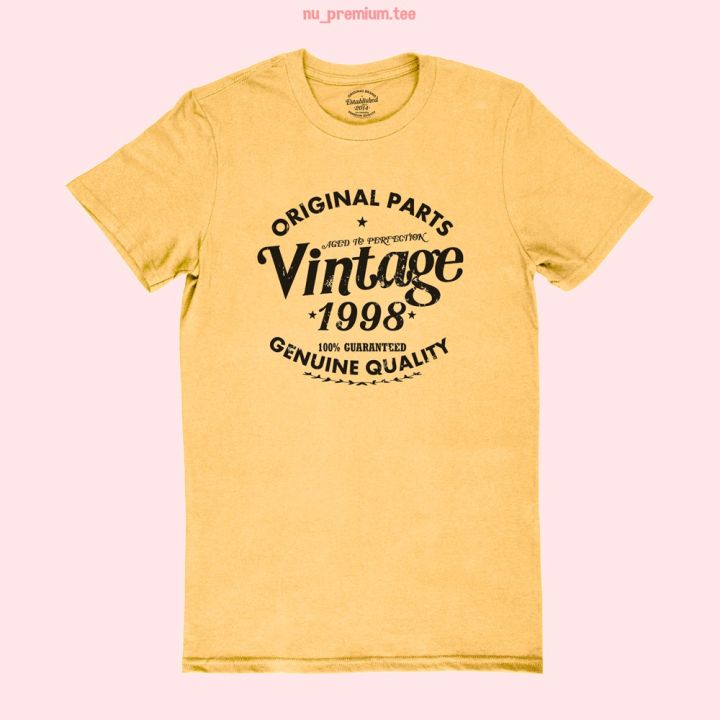 การออกแบบเดิมเสื้อยืดลาย-vintage-original-1998-เสื้อวันเกิด-เปลี่ยนปีได้-ไซส์-s-2xls-5xl