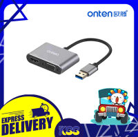 อุปกรณ์แปลงภาพจากยูเอสบี Onten OTN-5201B Converter USB 3.0 TO HDMI+VGA เปิดบิล Vat ได้ พร้อมส่ง