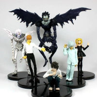 6pcsset 6-24cm Death Note PVC Action Figures Jealous Amane Rem Misa Light Yagami Ryuk Model Dolls Toys Brinqudoes bebe