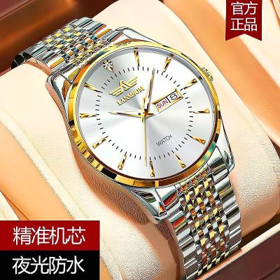 New watches men set auger fashionable noctilucent waterproof automatic mechanical watch dual through business mens ✓✶