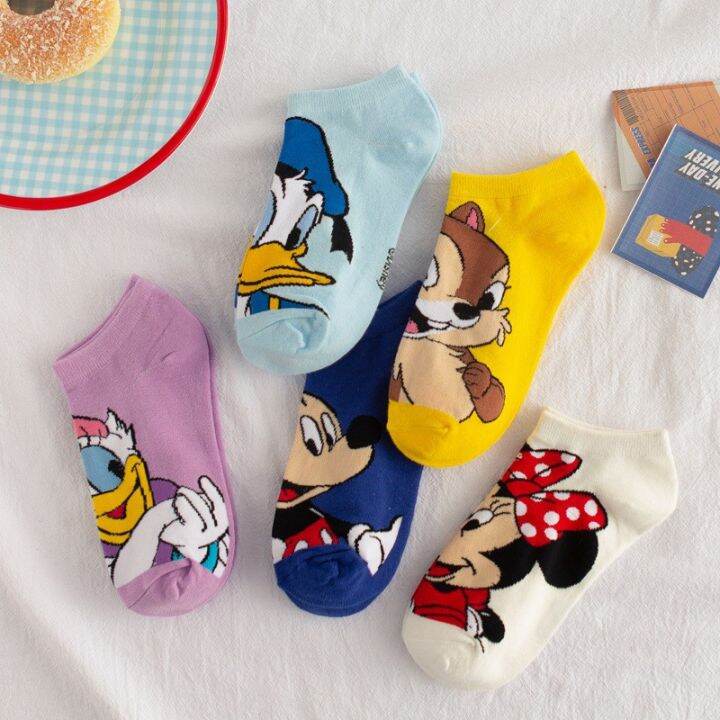 cute-donald-women-breathable-short-socks-candy-color-cartoon-uni-ankle-sock