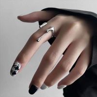 New Fashion Rings Women Classic Geometric Irregular Liquid Lava Water Drop Metal Opening Ring Dating Jewelry Party Accessories