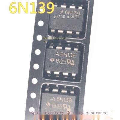 10ชิ้นใหม่เดิม6N139 A6N139 HCPL-6N139 SOP8แพทช์ Optocoupler นำเข้า