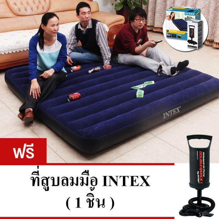 ที่นอนเป่าลม-intex-รุ่น-6-ฟุต-รุ่นใหม่ล่าสุด-2022-ขนาด-183-203-25-ซม-แถมที่สูบลมมือ-มูลค่า-220-บาท