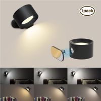 USB Rechargeable LED Wall Light Touch Control 360 Rotate Cordless Wall Mounted Sconce Lights For Bedroom Reading Lamp Pens