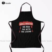 ใหม่ Grill Master The Man ตำนานตำนานพ่อ/วันเกิดของขวัญตลก Bbq Chef Apron ผ้ากันเปื้อนสีดำเด็ก Chef ผ้ากันเปื้อน Unisex