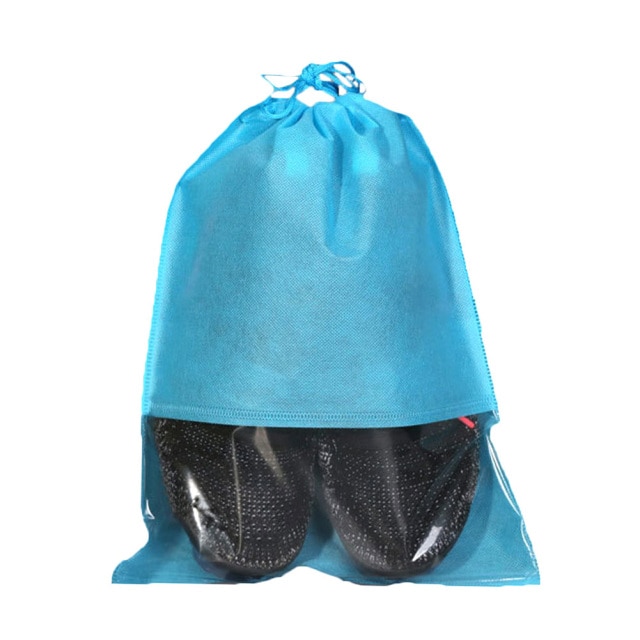 Portable Travel Shoe Bags Storage Organize Bag Shoe Pocket Non-Woven Fabric Draw Pocket Drawstring Bags 
