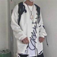 NiceMix Dark Wind Super Fire High Street Hip Hop Personality Diy Tied Bandwidth Loose Long Sleeve T-shirt Men &amp; Lady Tee