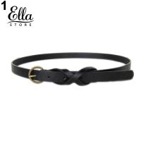 ELLA ® Womens Vintage Simple Waist Metal Buckle Skinny Faux Belt