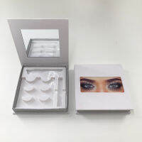 Lashes Book with 3 Pairs Lashes Tweezers Mirror Packaing Box Custom Wholesale Case