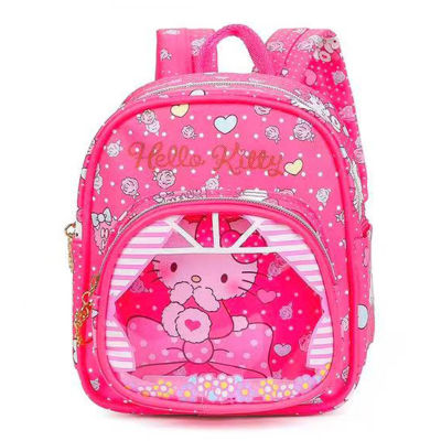 ใหม่ Hello Kitty กระเป๋าเป้สะพายหลังเด็กการ์ตูน Melody กระเป๋านักเรียนน่ารักเด็กสาวมินิกระเป๋าสะพายไหล่สำหรับเด็กของขวัญวันเกิด