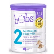 Sữa Dê Bubs số 2 dành cho các bé từ 6 đến 12 tháng Hộp 800g - Nhập khẩu Úc