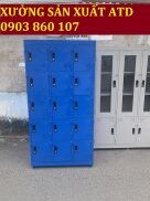 Tủ hồ sơ locker săt 15 ngăn màu xanh dương có đặt sơn theo yêu cầu tĩnh