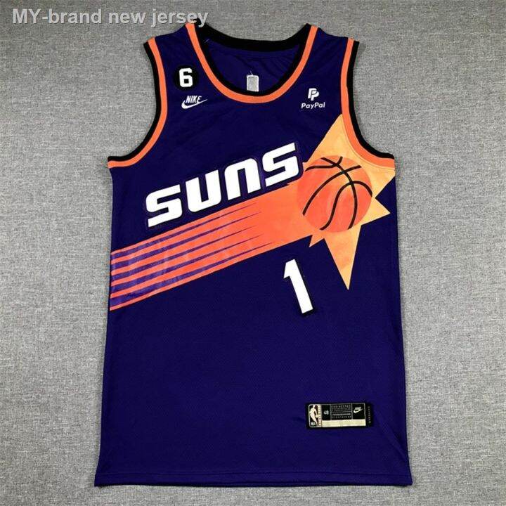 Men's 2023NBA Purple Jersey Phoenix Suns Devin Booker Basketball New