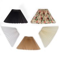 【YD】 Japan Pleats Lampshade for Table Lamps E27 Standing Desk Lamp Bedroom Holders 25/28cm