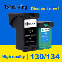 Toney 130xl King 134xl ตลับหมึกหยาง Serasi untuk HP 130 134 Deskjet 5943 6543 5743 6623 5743 Photosmart Pro 6843 B8353