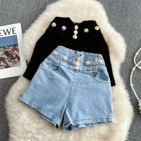 short mujer Casual All-Match Denim Shorts Womens 2022 New Summer Korean Version Slim Chic High Waist A-line Jeans Hot Trousers