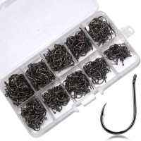 ชุดตะขอเกี่ยวตกปลา อุปกรณ์ตกปลา 100 ชิ้น Clement Wright 100Pcs Strong Carbon Steel Saltwater Freshwater Sharp