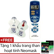 Máy massage Omron HV-F128 Trắng Tặng 1 khẩu trang than hoạt tính Neomask