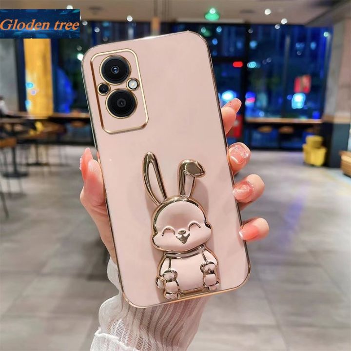 andyh-new-design-for-oppo-reno7-5g-reno7-z-reno-6-4g-reno-6z-case-luxury-3d-stereo-stand-bracket-smile-rabbit-electroplating-smooth-phone-case-fashion-cute-soft-case